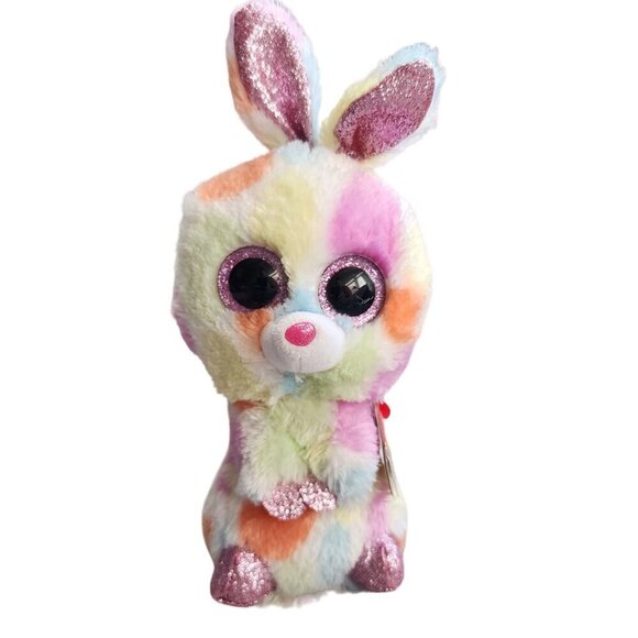 Ty Beanie Boos Bloomy The Easter Bunny Glitter Eyes 9" Medium - Picture 1 of 11